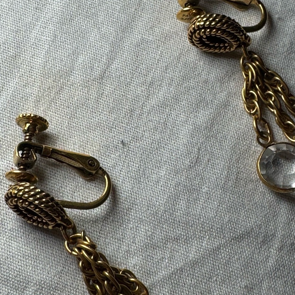 Vintage Goldette Glass Necklace & Earrings – Victorian Elegance - Picture 6 of 14